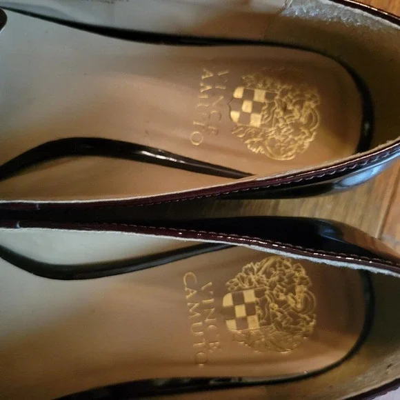 Vince Camuto Burgundy Patent Pointed Toe Dress Loafer Women's Size 7M VP-RAYLENA - Picture 5 of 8